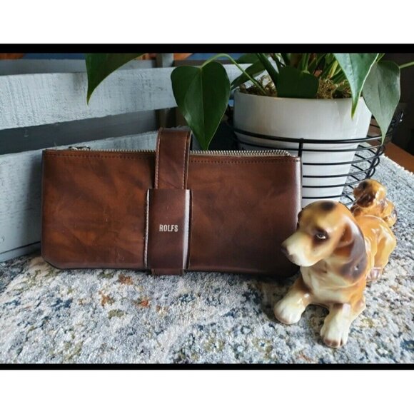 VINTAGE ROLFS NYC DEPARTMENT STORE FAUX LEATHER WALLET. Clutch . Wallet . Purse - Picture 1 of 12